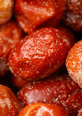 Jida berries close-up as background