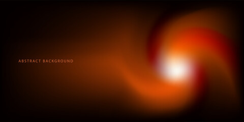 Black and orange color gradient holographic bright vector background. Abstract creative coloured banner with black and orange liquid gradation. Vector illustration.