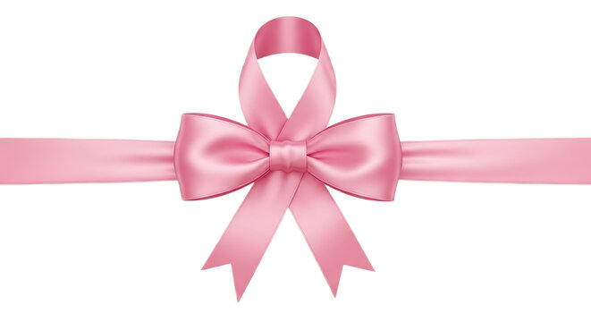 3D render of a single pink satin ballet slipper ribbon