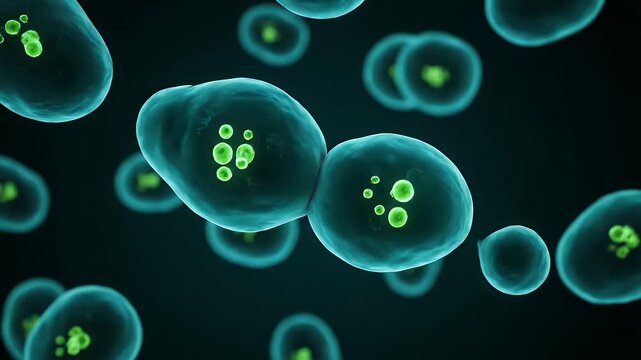 Microbial Cell Division with Cyber-Lime Protoplasm and Rhythmic Pulsing