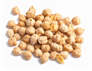 Frische Kichererbsen mit wei&szlig;em Hintergrund