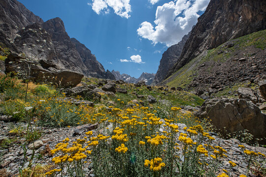 Heaven and Hell Valley. Cilo Mountains, Hakkari, Heaven and Hell Valley. Streams formed from glaciers. The magnificent Heaven and Hell Canyon. Amazing trekking routes in Hakkari. Turkey.