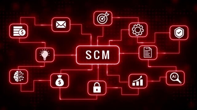 A visual representation of Saa S Software as a Service using a network diagram with interconnected for finance idea generation email security business growth AI and data management illuminated by
