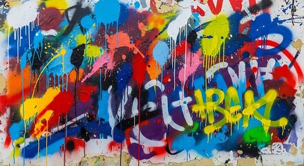 Colorful Graffiti Art - A Vibrant Expression of Urban Creativity.
