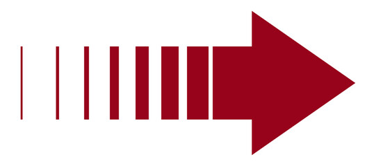 A dark red arrow on a transparent background. Vector illustration, PNG