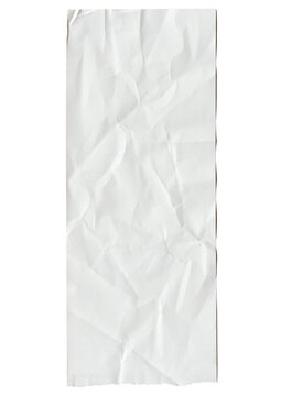 White Crumpled Receipt Paper 
