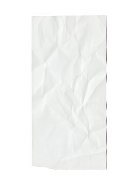 White Blank Crumpled Receipt Paper