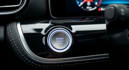Car Engine Start Stop Button