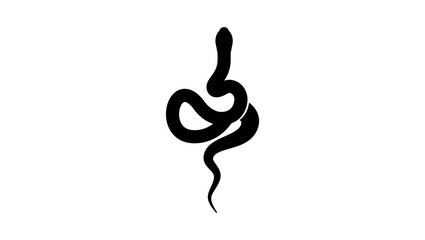 Obraz premium Snake symbol for tattoo, black isolated silhouette