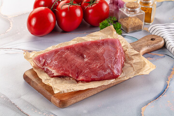 Fototapeta premium Raw beef meat fillet piece