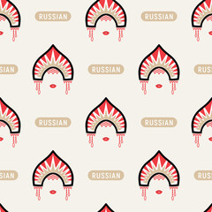 Russian kokoshnik. National Traditional headdress