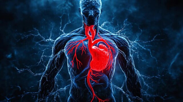 selective focus human venous system blood movement
