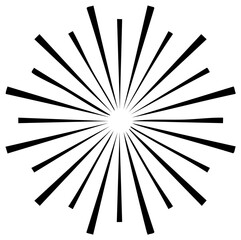 Obraz premium Abstract starburst design with radiating lines in a geometric arrangement