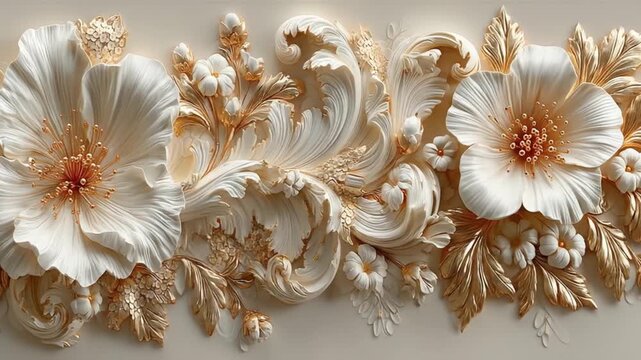 Elegant floral ornament with delicate textures and artistic detailing