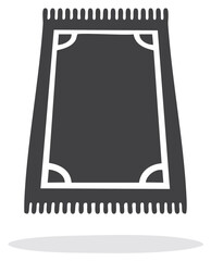 Obraz premium Islamic prayer mat icon symbolizing devotion and religious practice