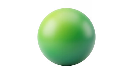 Abstract sphere with green gradient texture in 3D render style. Minimalist geometric ball for modern design projects.