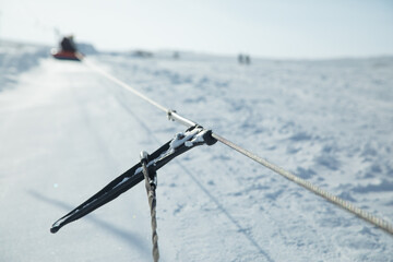Rope resort in winter. Armenia