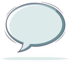 Empty Speech Bubble Cartoon Style for Conversation and Ideas