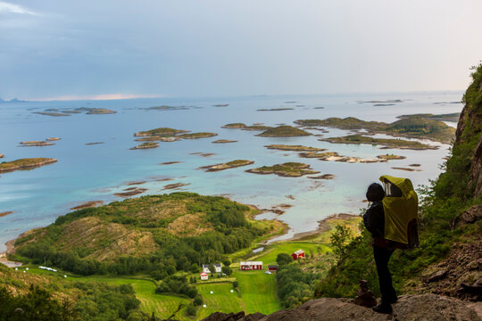 Mother Admiring Helgelandskysten from Torghatten