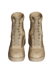 황갈색 가죽 군용 전투화 Tan Leather Military Combat Boots