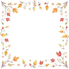 Soft Watercolor Sprout Arch Frame with Fresh Leaves