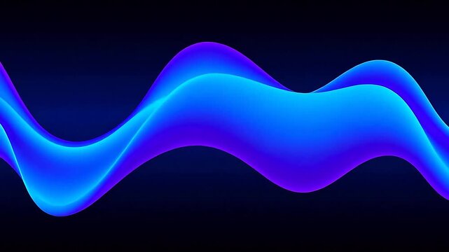 BlueWaveLineonBlackBackground