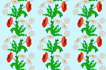 seamless pattern with flowers
