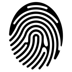 Fingerprint illustration showcasing unique identity and biometric details in a simple design