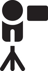 Professional Video Camera Icon - Minimalist Film Production Vector Flat Icon