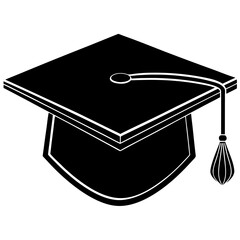 A graduation cap with tassel illustration on a plain background