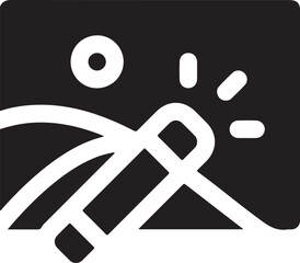 Magic Wand Photo Editor Icon - Minimalist Creative Tool Vector, Sparkle Wand Design Tool - Black Geometric Editing Icon