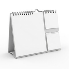 Blank notepad on stand