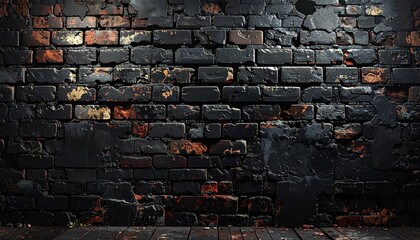黒い煉瓦の壁