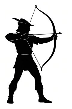 robin hood black silhouette