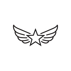 Obraz premium Star with wings symbol