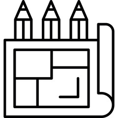 Fototapeta premium Floor Plan Icon Vector Element