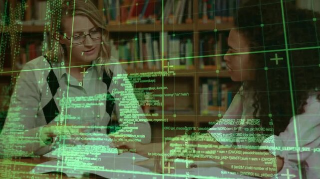 Animation of data processing over diverse students