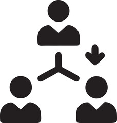 Hierarchy Diagram: An illustration symbolizing hierarchical structure, authority, and flow within an organization. It depicts individuals and their relative positions within a formal structure.