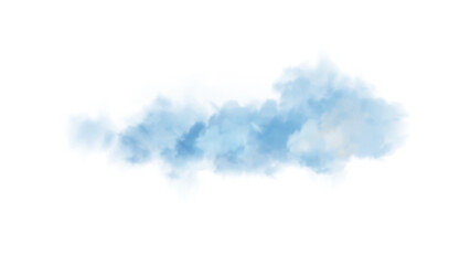 Blue realistic cloud,smoke or fog isolated