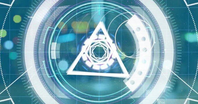 Animation of shapes and data processing over road