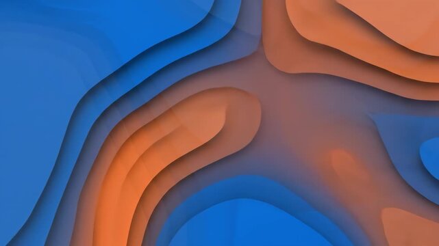 Abstract Wave Layer Blending in Cerulean and Muskmelon with Parallax Motion.