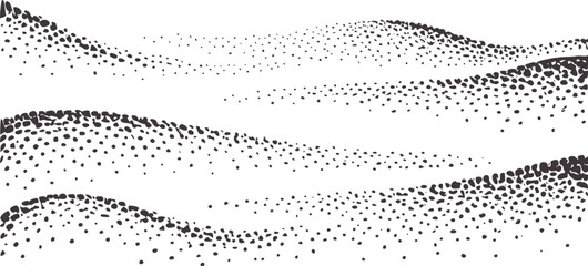 Minimalist black and wavy dotted texture pattern style