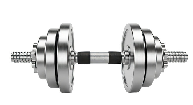 Adjustable Dumbbell with Chrome Plates and Black Grips