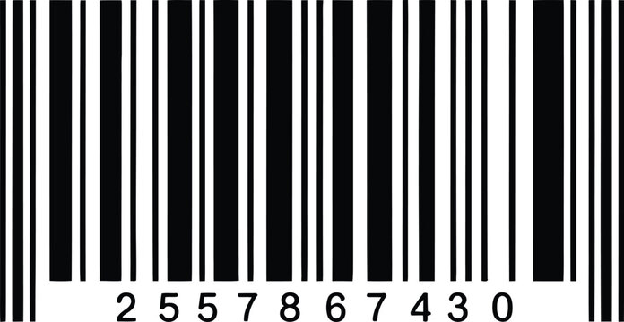Barcode isolated on white background simple fake scratched bar code vector illustration trendy product barcode web selling icon design symbol