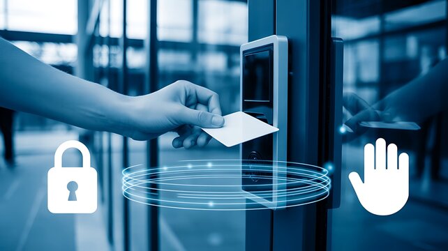 Secure access control system with card and lock
