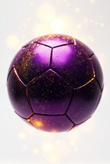 Fototapeta premium 3d neon soccer ball on black background
