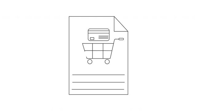 Online Shopping Concept - Credit Card and Shopping Cart Icon.