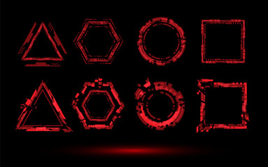 abstract hud ui. Abstract hi tech. Abstract digital background with technology. Vector abstract technology. Interface.