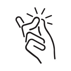 icon of a hand performing a finger snap