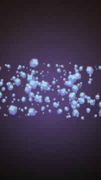 Abstract blue cube animation for technology and futuristic concepts